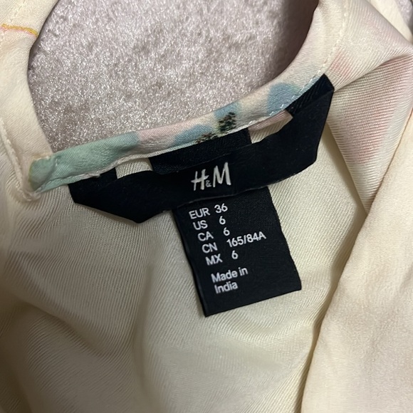 H&M sleeveless crossover back high low watercolor print dress - Picture 12 of 13